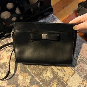 Black Leather Kate Spade Bow Purse